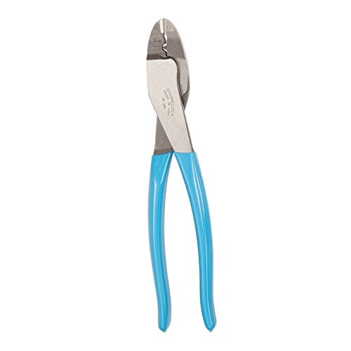 Book Cover Channellock 909 9.5-Inch Wire Crimping Tool | Electrician's Terminal Crimp Pliers with Cutter are Designed for Insulated and Non-Insulated Connections