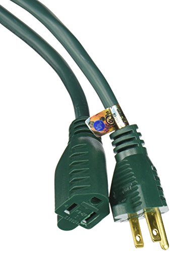 Book Cover Coleman Cable 2353 16/3 Vinyl Landscape Outdoor Extension Cord, Green, 80 Foot
