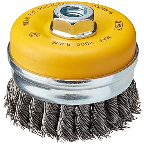 Book Cover DEWALT Wire Cup Brush, Knotted, 4-Inch (DW4916)