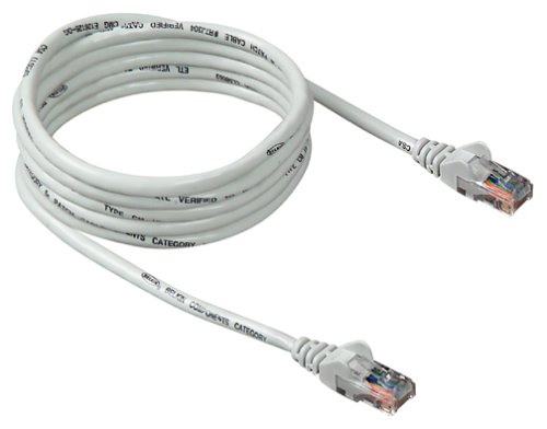 Book Cover Belkin RJ45 Category-5e Snagless Molded Patch Cable (White, 25 Feet)