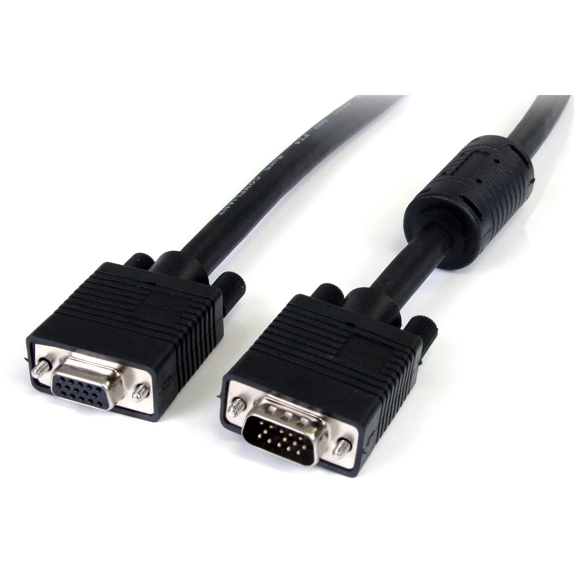 Book Cover StarTech.com 15 ft. (4.6 m) VGA Extension Cable - HD15 VGA Extension - Triple-Coaxial - Male/Female - VGA Monitor Cable (MXT105HQ)