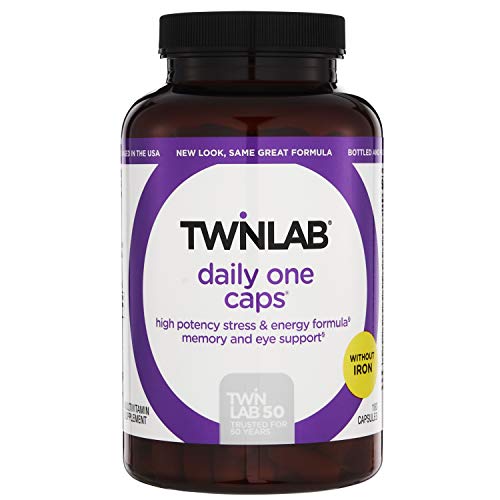 Book Cover Twinlab Daily One Caps Without Iron - Daily Multivitamin for Women & Men with 25 Essential Vitamins and Minerals - Vitamins for Energy, Immune Support, Stress Relief, Eye Health 180 Caps