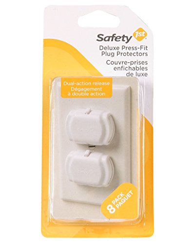 Book Cover Safety 1st Deluxe Press Fit Outlet Plugs, 8 Count