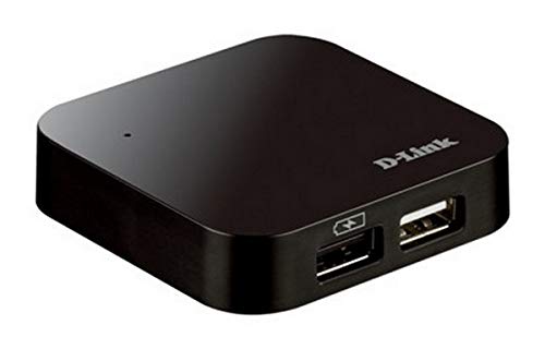 Book Cover D-Link 4-Port USB 2.0 Hub including 4 Fast Charging Ports, mini USB 2.0 Port and 5V/2.5A Power Adapter (DUB-H4)