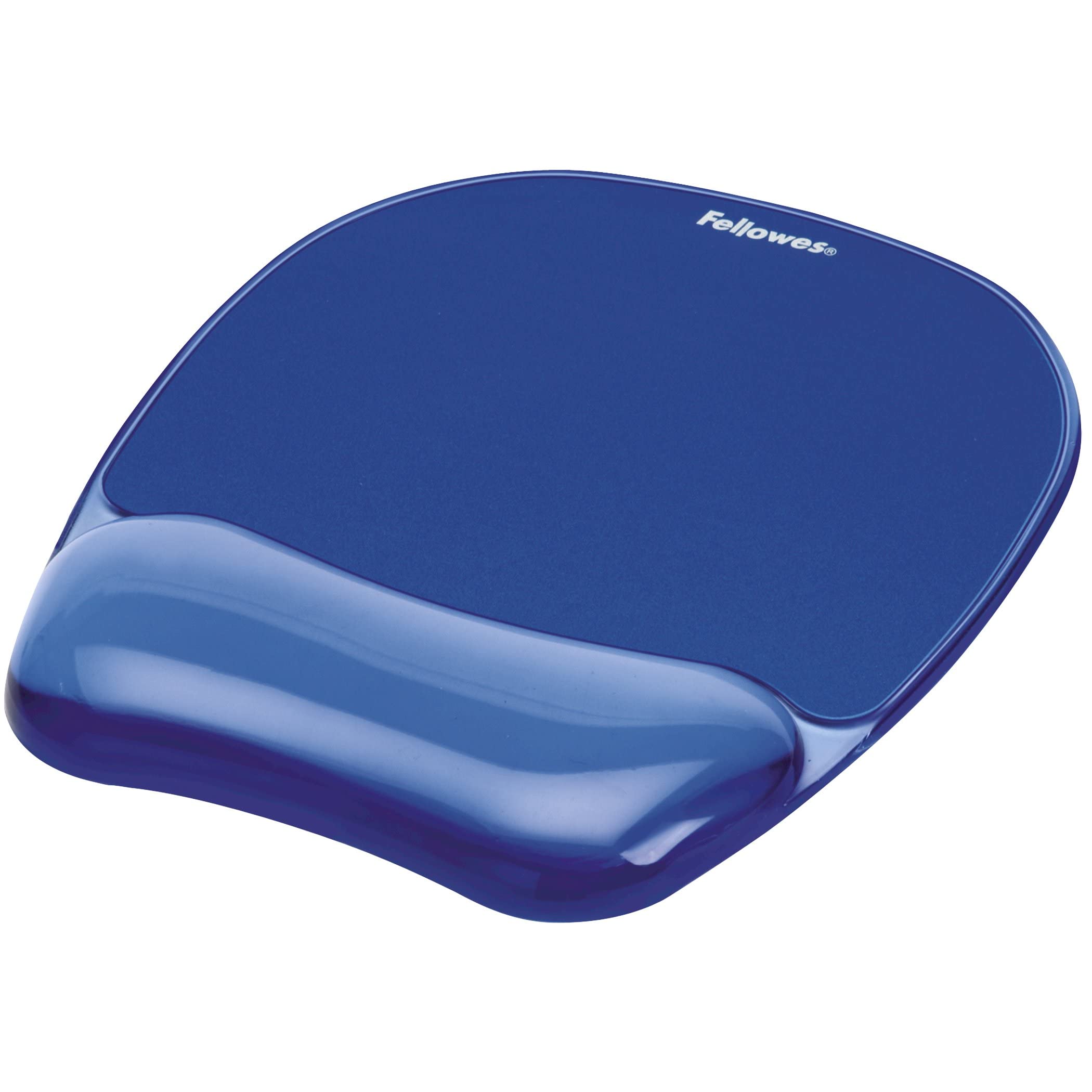 Book Cover Fellowes 9114120 Gel Crystal Mousepad/Wrist Rest, Blue (91141)