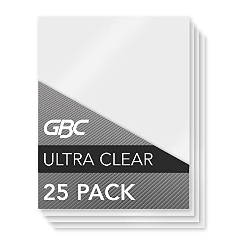 Book Cover GBC Thermal Laminating Sheets Pouches, Menu Size, 3 Mil, Ultra Clear, 25-Count (3200579)