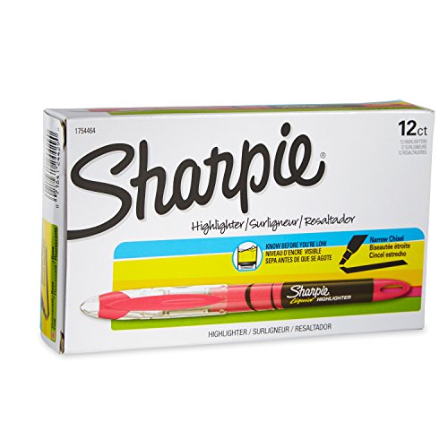 Book Cover Sharpie 1754464 Accent Sharpie Pen-Style Highlighter, Fluorescent Pink, 12-Pack