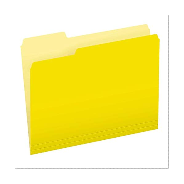 Book Cover Pendaflex Two-Tone Color File Folders, Letter Size, Yellow, 1/3 Cut, 100 per box (152 1/3 YEL)