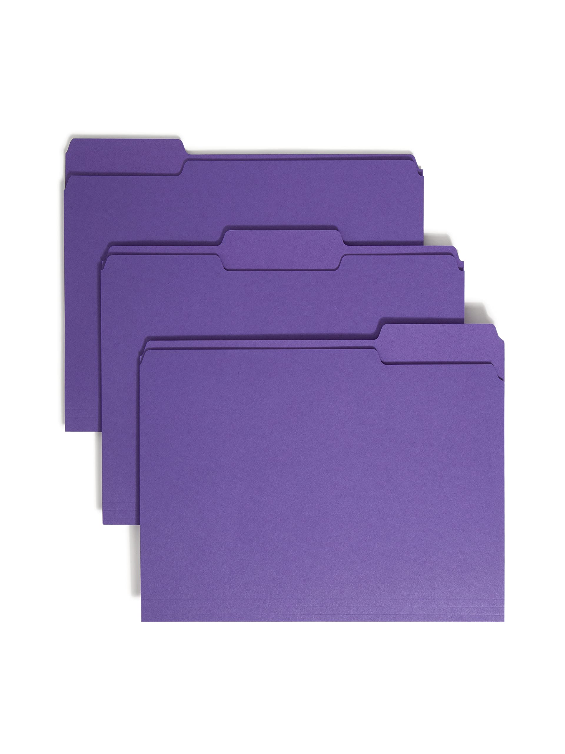 Book Cover Smead Colored File Folder, 1/3-Cut Tab, Letter Size, Purple, 100 per Box (13043) Purple File Folder