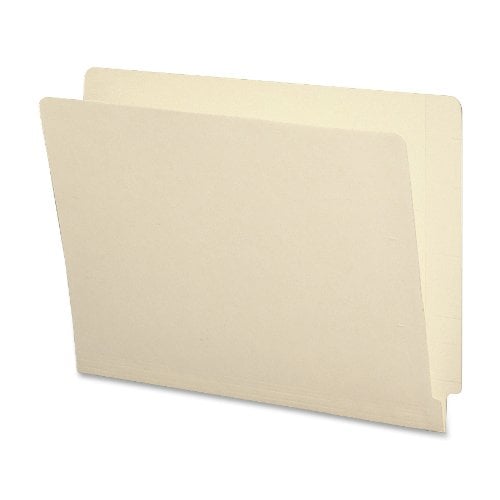 Book Cover Smead End Tab File Folder, Shelf-Master Reinforced Straight-Cut Tab, Letter Size, Manila, 100 per Box (24110)