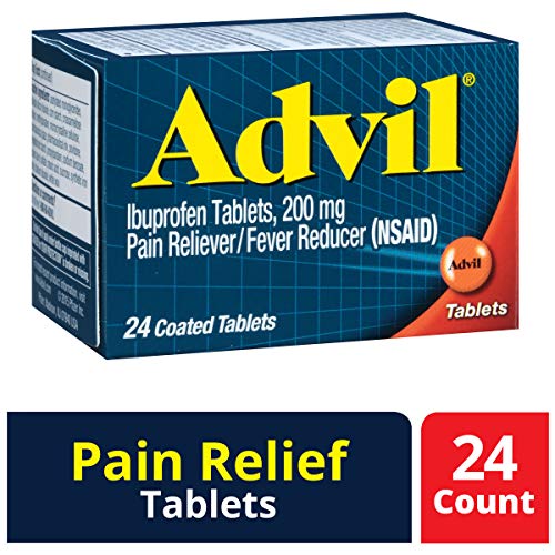 Book Cover Advil Coated Tablets Pain Reliever and Fever Reducer, Ibuprofen 200mg, 24 Count