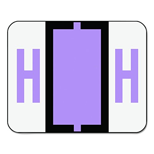 Book Cover Smead 67078 A-Z Color-Coded Bar-Style End Tab Labels, Letter H, Lavender, 500 per Roll