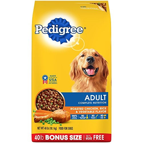 Book Cover Pedigree Complete Nutrition Adult Dry Dog Food Roasted Chicken, Rice & Vegetable Flavor, 40 Lb. Bag