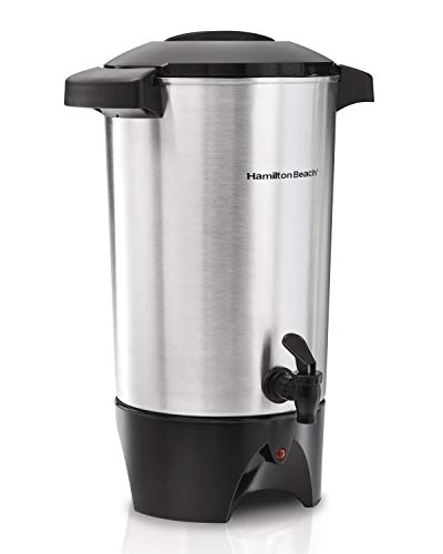 Book Cover Hamilton Beach 45 Cup Coffee Urn and Hot Beverage Dispenser, Silver