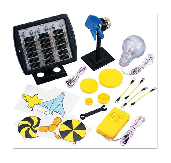 Book Cover Elenco Deluxe Solar Educational Kit | 3 X 1.5 Volt Solar Cells | 5 Volt DC Motor | Experiment with Solar Power | Study Alternative Energy