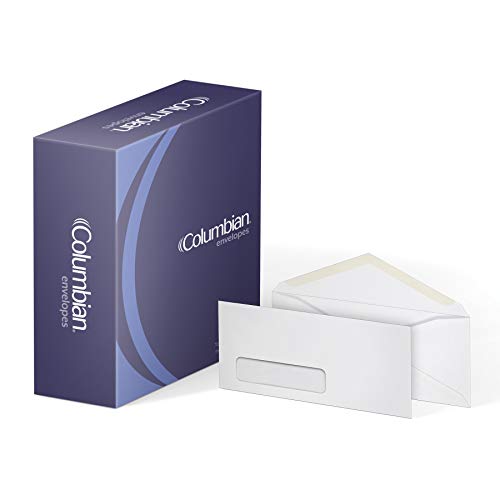 Book Cover Columbian #10 Business Envelopes, Left Window, 4-1/8 x 9-1/2 Inch, 500 Per Box, White (CO170)