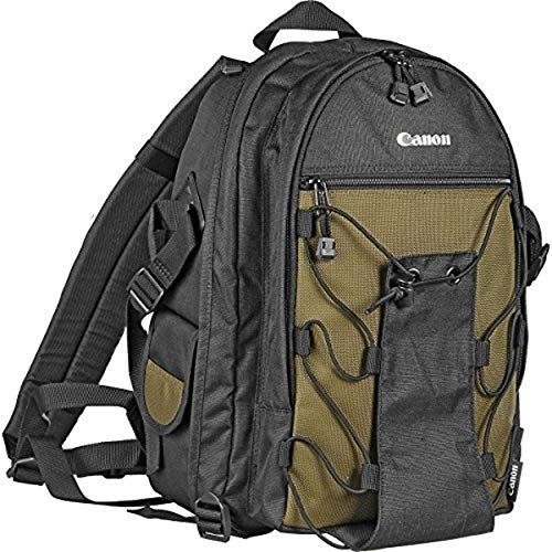 Book Cover Canon Deluxe Backpack 200EG-water resistant back pack made-holds 1-2 Canon digital SLR cameras with 3-4 lenses, flash and accessories
