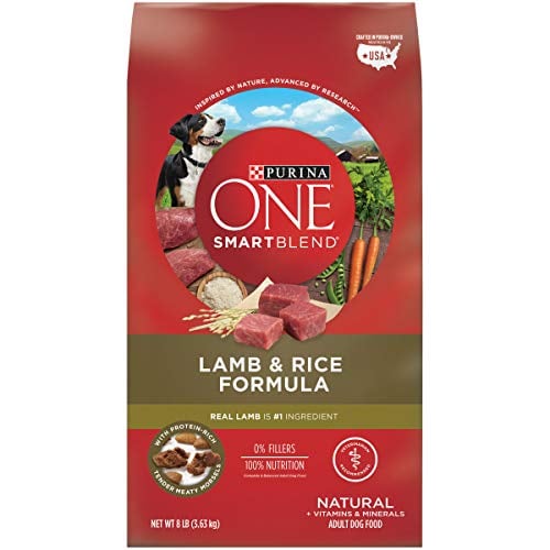 Book Cover Purina ONE Natural Dry Dog Food, SmartBlend Lamb & Rice Formula - 8 lb. Bag