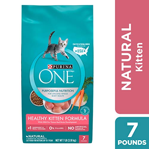 Book Cover Purina ONE Natural Dry Kitten Food, Healthy Kitten - 7 lb. Bag