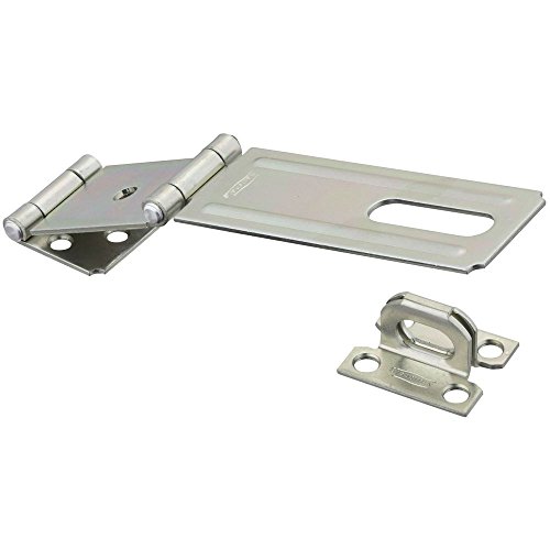 Book Cover National Hardware N103-291 V34 Double Hinge Safety Hasp in Zinc plated, 4-1/2