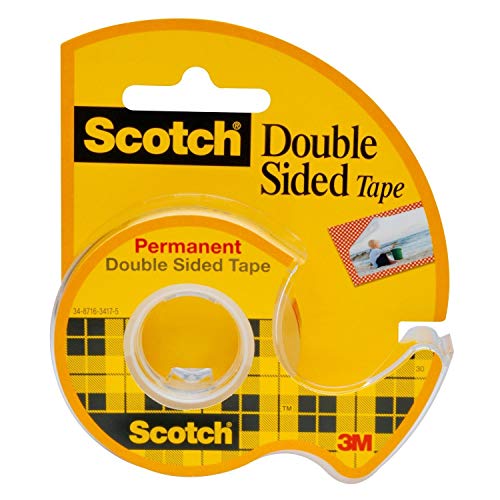 Book Cover Scotch Brand Double Sided Tape, Strong, Photo-Safe, Engineered for Holding, 3/4 x 300 Inches, Boxed, 1 Roll (237)