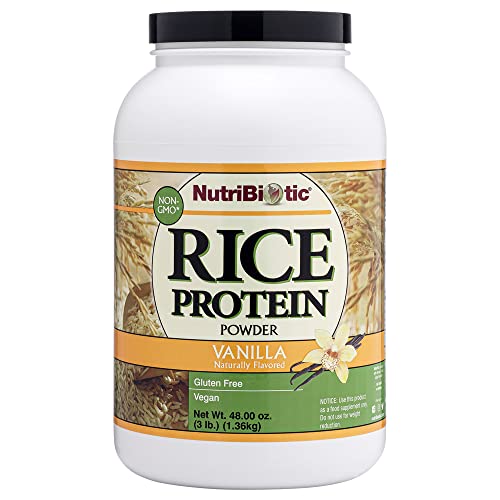 Book Cover NutriBiotic – Vanilla Rice Protein, 3 Lb (1.36kg) | Low Carb, Keto-Friendly, Vegan, Raw Protein Powder | Grown & Processed without Chemicals, GMOs or Gluten | Easy to Digest & Nutrient Rich