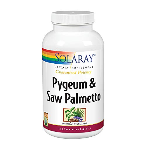 Book Cover Solaray Pygeum and Saw Palmetto Berry Extracts | Mens Health & Prostate Function Support | Zinc, B-6, Pumpkin Seed & Amino Acids | 240 VegCaps