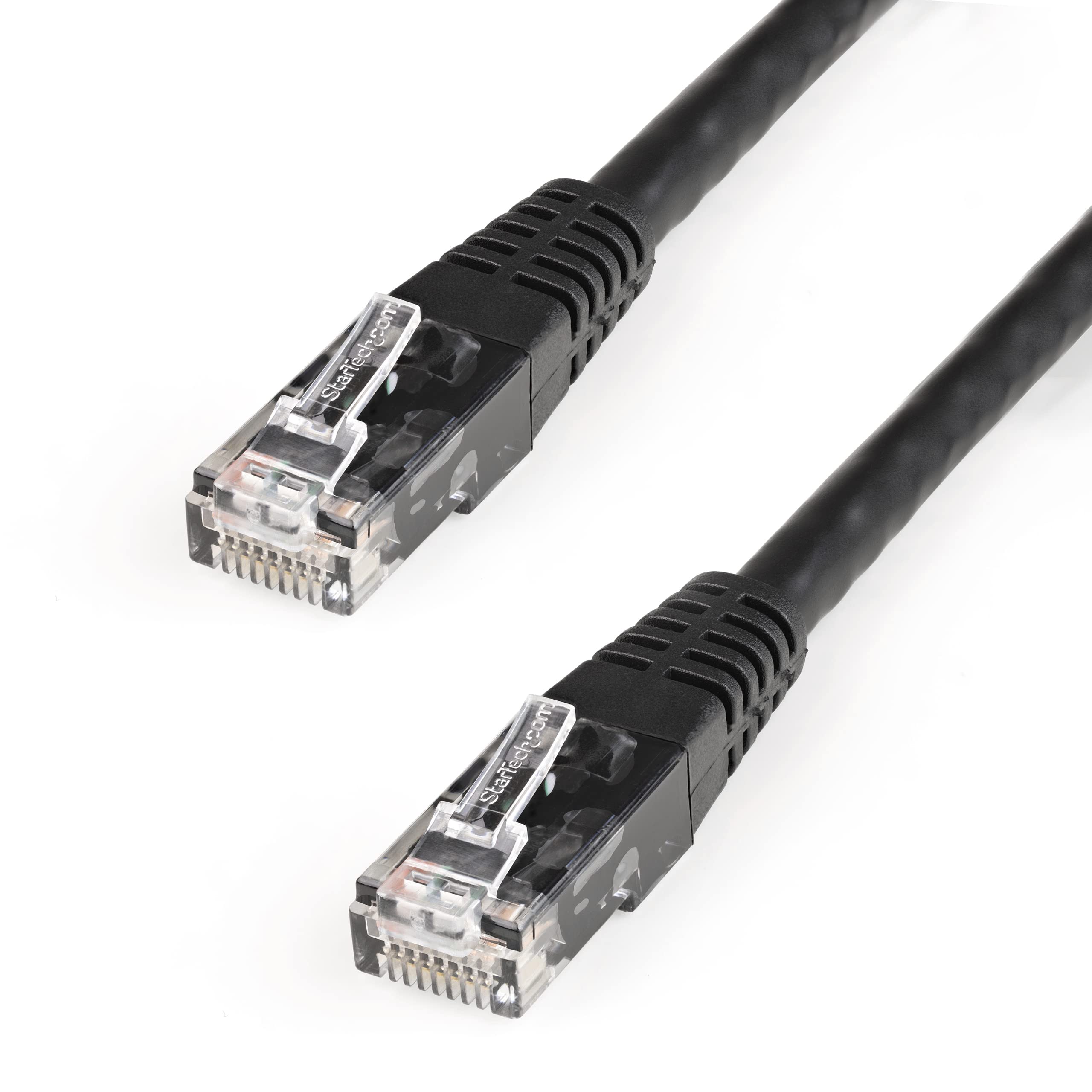 Book Cover StarTech.com Cat6 Ethernet Cable - 8 ft - Black - Patch Cable - Molded Cat6 Cable - Short Network Cable - Ethernet Cord - Cat 6 Cable - 8ft (C6PATCH8BK)