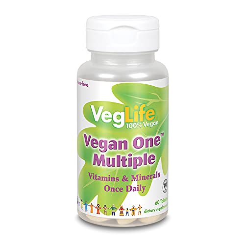 Book Cover Veglife Vegan One Multiple, Iron-Free | Once Daily Multivitamin & Mineral Complex | Certified Vegan | 60 Tabs, 60 Serv.