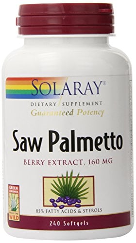 Book Cover Solaray Guaranteed Potency Saw Palmetto Berry Extract, Softgel (Btl-Plastic) 160mg | 240ct