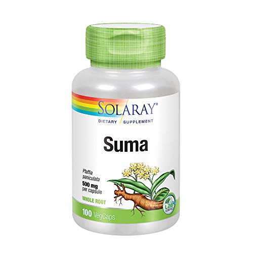 Book Cover Solaray Suma Root 500mg | Adaptogenic Herb for Healthy Stress & Immune Function Support | Naturally Plant Sterols | Non-GMO & Vegan | 100 VegCaps