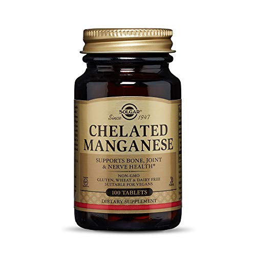 Book Cover Solgar Chelated Manganese Tablets - Pack of 100