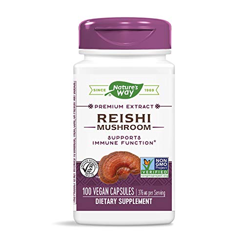 Book Cover Nature’s Way Reishi Mushroom Supports Immune Function* Non-GMO Project Verified Adaptogenic* 100 Capsules