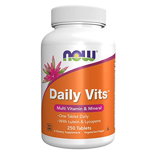 Book Cover NOW Supplements, Daily Vitsâ„¢, One Tablet Daily with Lutein & Lycopene, 250 Tablets