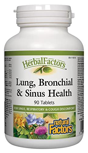 Book Cover Lung, Bronchial & Sinus Health by Natural Factors, Natural Supplement for Respiratory Health and Easy Breathing, 90 Tablets