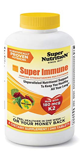Book Cover SuperNutrition Super Immune Multi-Vitamin, High Potency, One/Day Tablets, 240 Count
