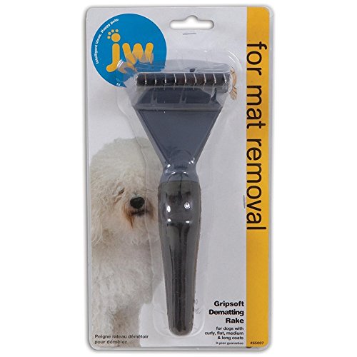 Book Cover JW Pet Company GripSoft Dematting Rake Dog Brush