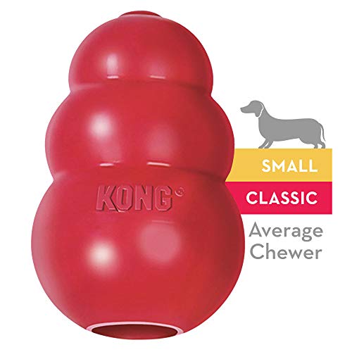 Book Cover KONG - Classic Dog Toy - Durable Natural Rubber - Fun to Chew, Chase and Fetch - for Small Dogs