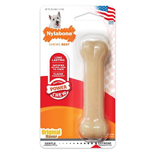 Book Cover Nylabone Power Chew Flavored Durable Chew Toy for Dogs Original Small/Regular (1 Count)