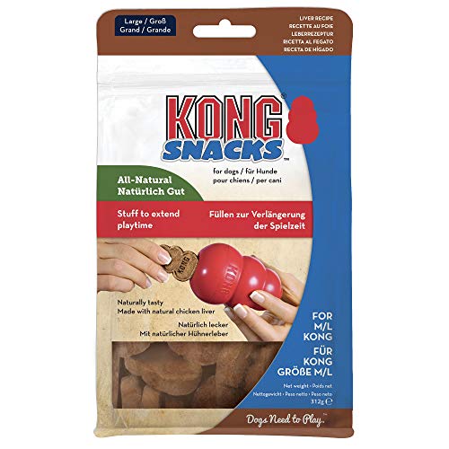 Book Cover KONG - Snacks - All Natural Dog Treats Classic Rubber Toys - Liver Flavor for Large Dogs (11 Ounce)