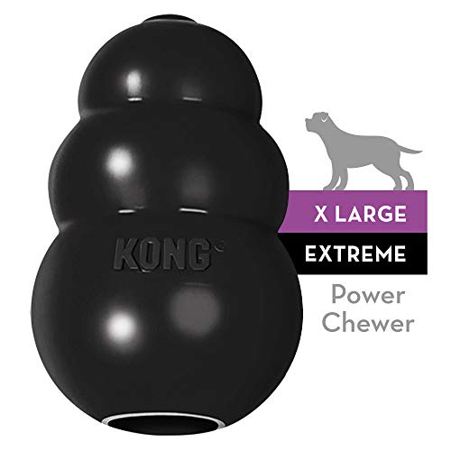 Book Cover KONG - Extreme Dog Toy - Toughest Natural Rubber, Black - Fun to Chew, Chase and Fetch - For Extra Large Dogs