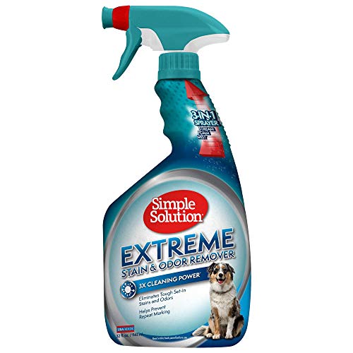 Book Cover Simple Solution Extreme Pet Stain And Odor Remover, Enzymatic Cleaner With 3X Pro-Bacteria Cleaning Power, 32 Ounces