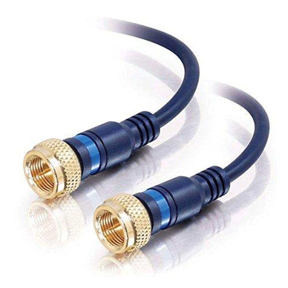 Book Cover C2G/Cables to Go 27227 Velocity Mini-Coax F-type Cable, Blue  (6 Feet)