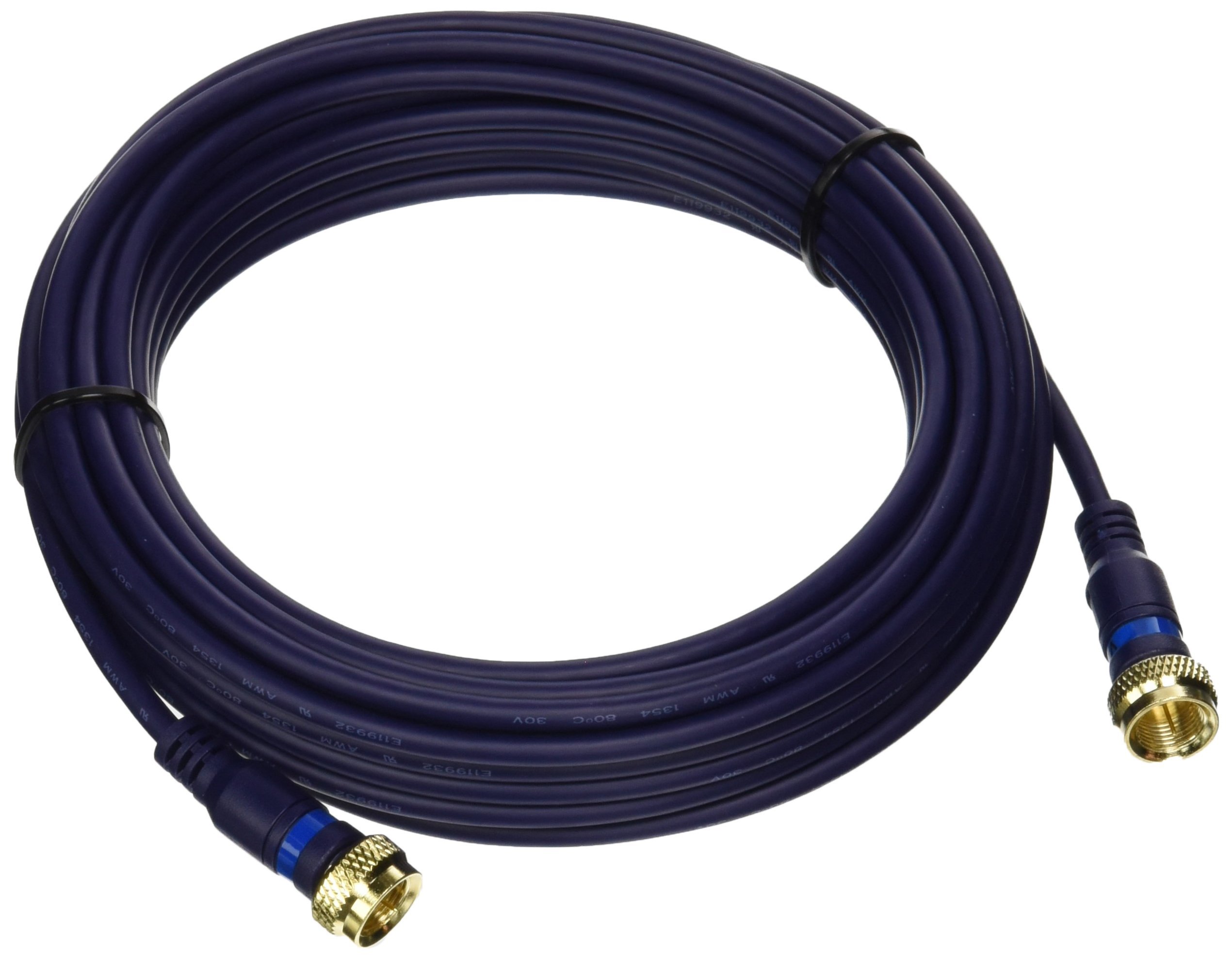 Book Cover C2G 27229 Velocity Mini-Coax F-Type Cable, Blue (25 Feet, 7.62 Meters)