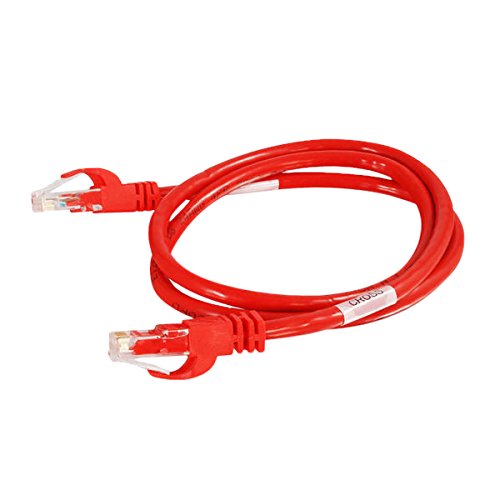 Book Cover C2G/Cables to Go 31381 Cat6 Snagless Unshielded (UTP) Network Crossover Patch Cable, Red (5 Feet/1.52 Meters)