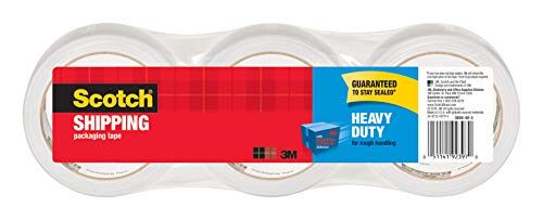 Book Cover Scotch Heavy Duty Shipping Packaging Tape, 3