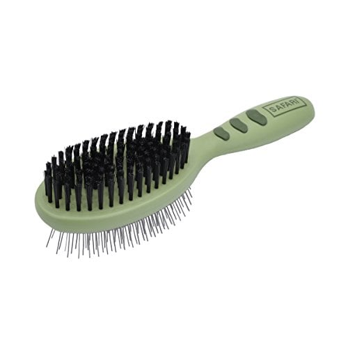 Book Cover Safari Plastic Pin and Bristle Combo Dog Brush (Large), Pet Supplies for Dogs, Dog Brushes for Grooming, Dog Grooming Tools, Dog Gifts, Dog Accessories, Dog Supplies, Dog Brushes for Shedding
