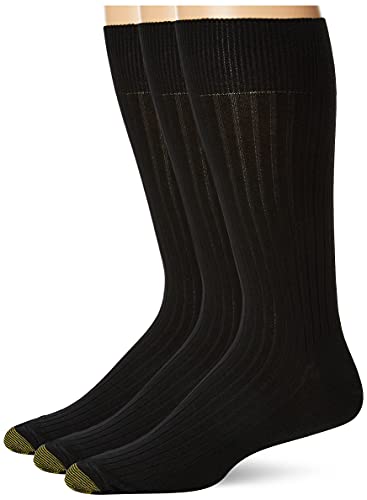 Book Cover Gold Toe Men's Classic Canterbury Crew Socks (Pack of 3), Shoe Size: 6-12.5