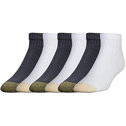 Book Cover Gold Toe Men's Big and Tall 6-Pack Cotton Quarter Athletic Socks