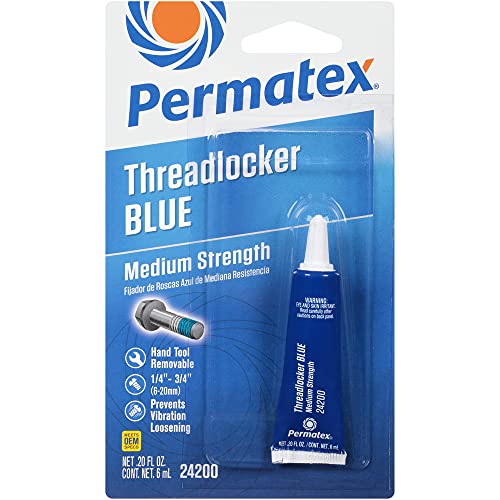 Book Cover Permatex 24200 Medium Strength Threadlocker Blue, 6 ml